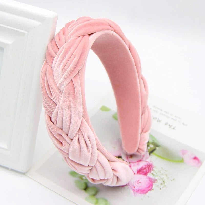 pink velvel headband