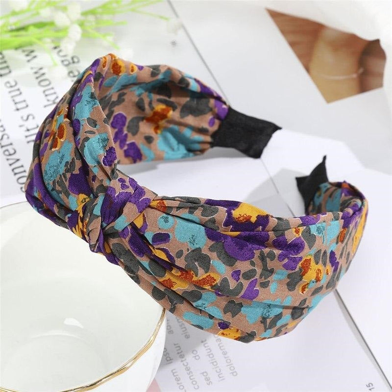 purple flower headband 