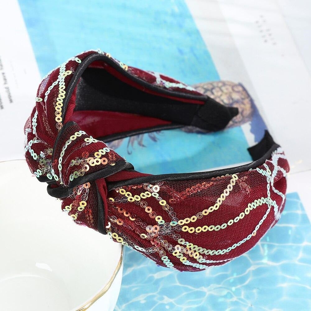 red and black headband