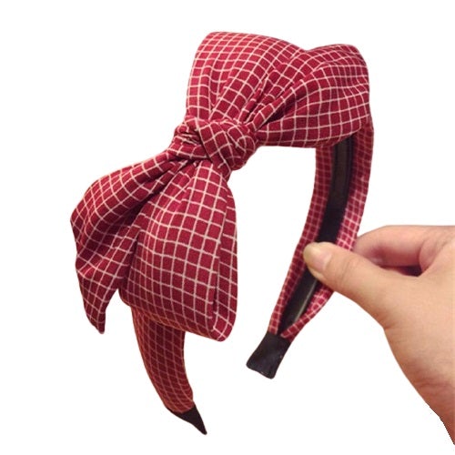 red checkered headband 