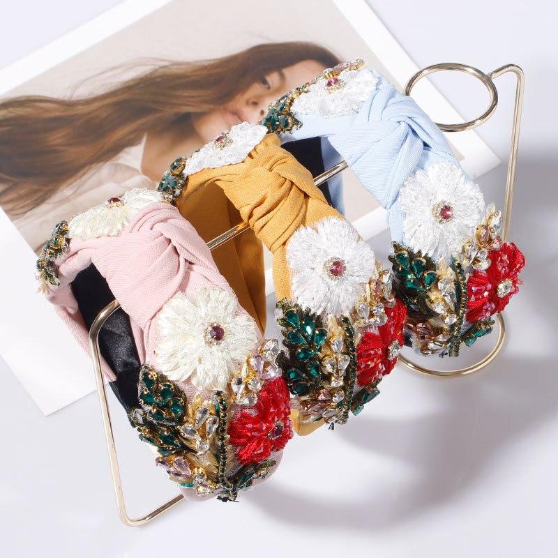 rhinestone flower headbands