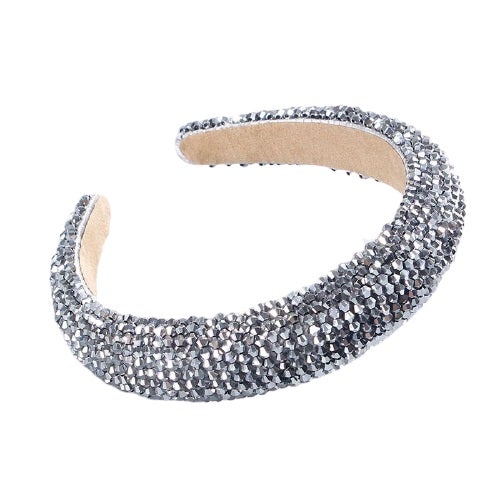 silver crystal headband