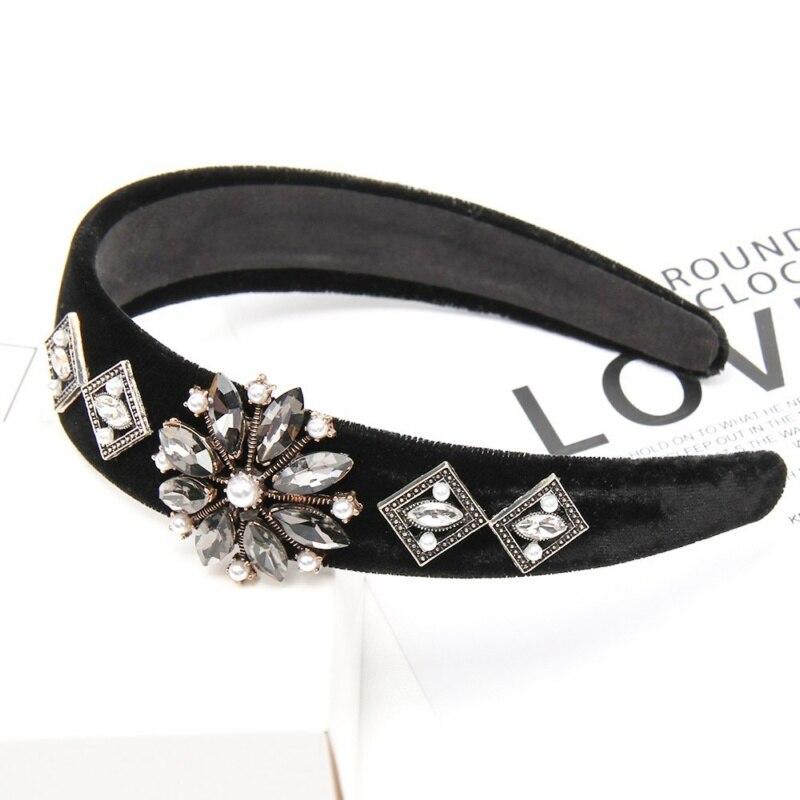 Velvet crystal headband