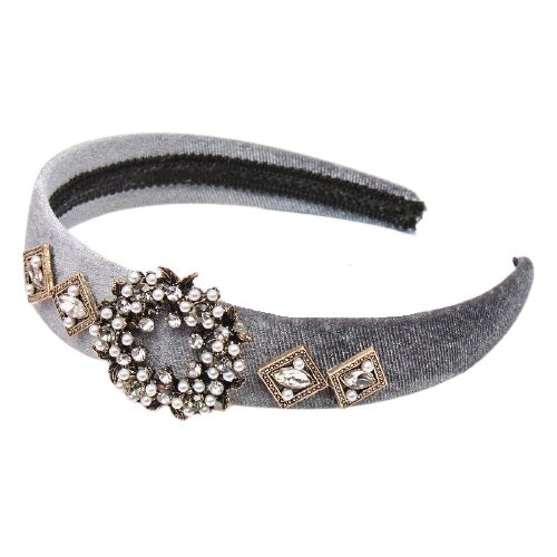 Velvet flower headband