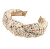 white crochet headband