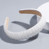 white padded crystal headband