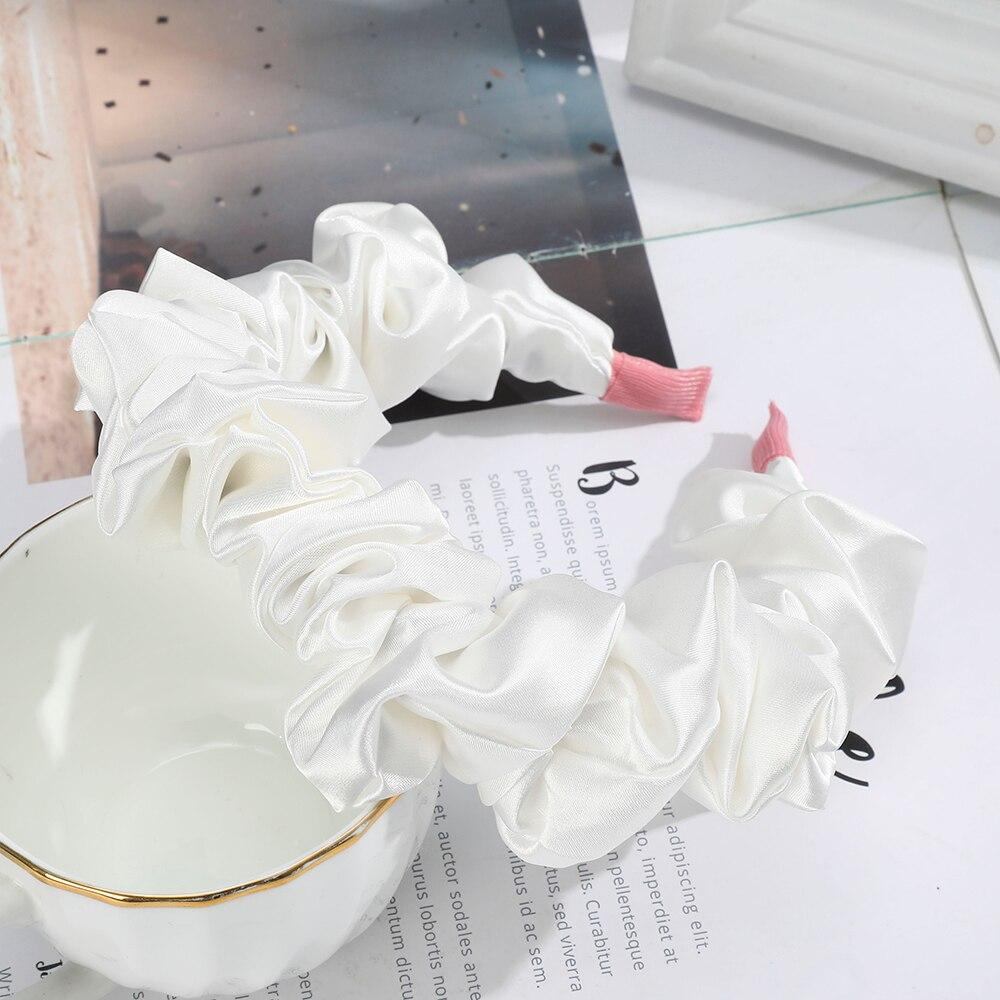 White satin headband