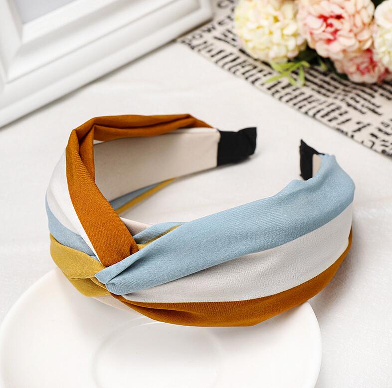 Yellow and blue headband