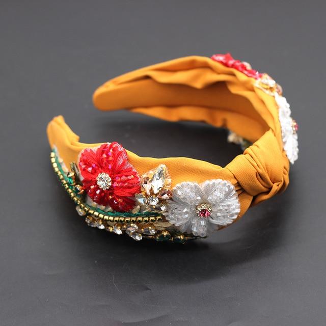 Yellow floral headband