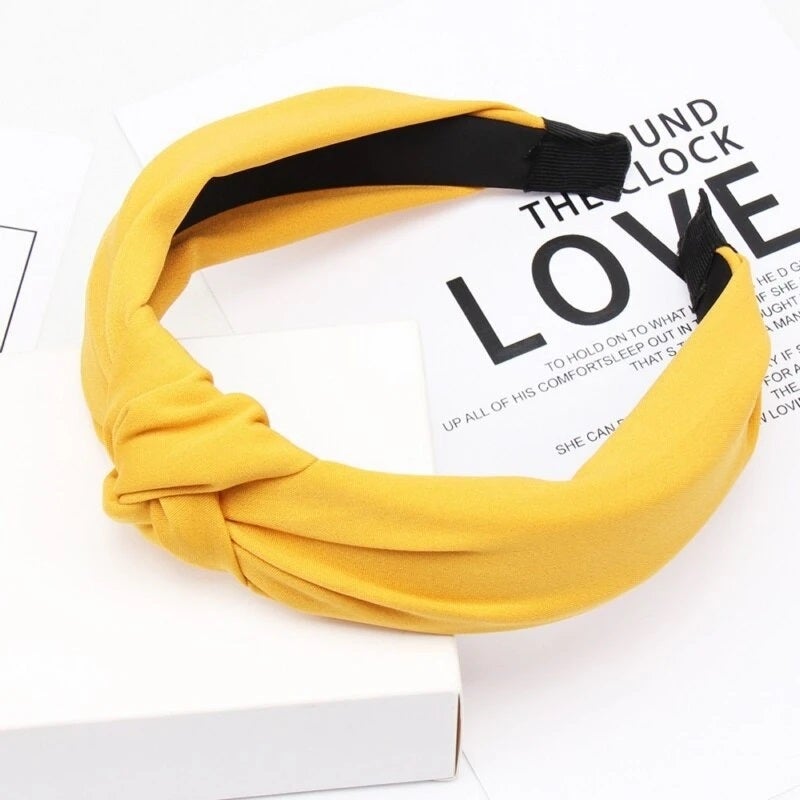 yellow knot headband