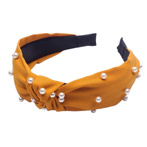 Yellow pearl headband
